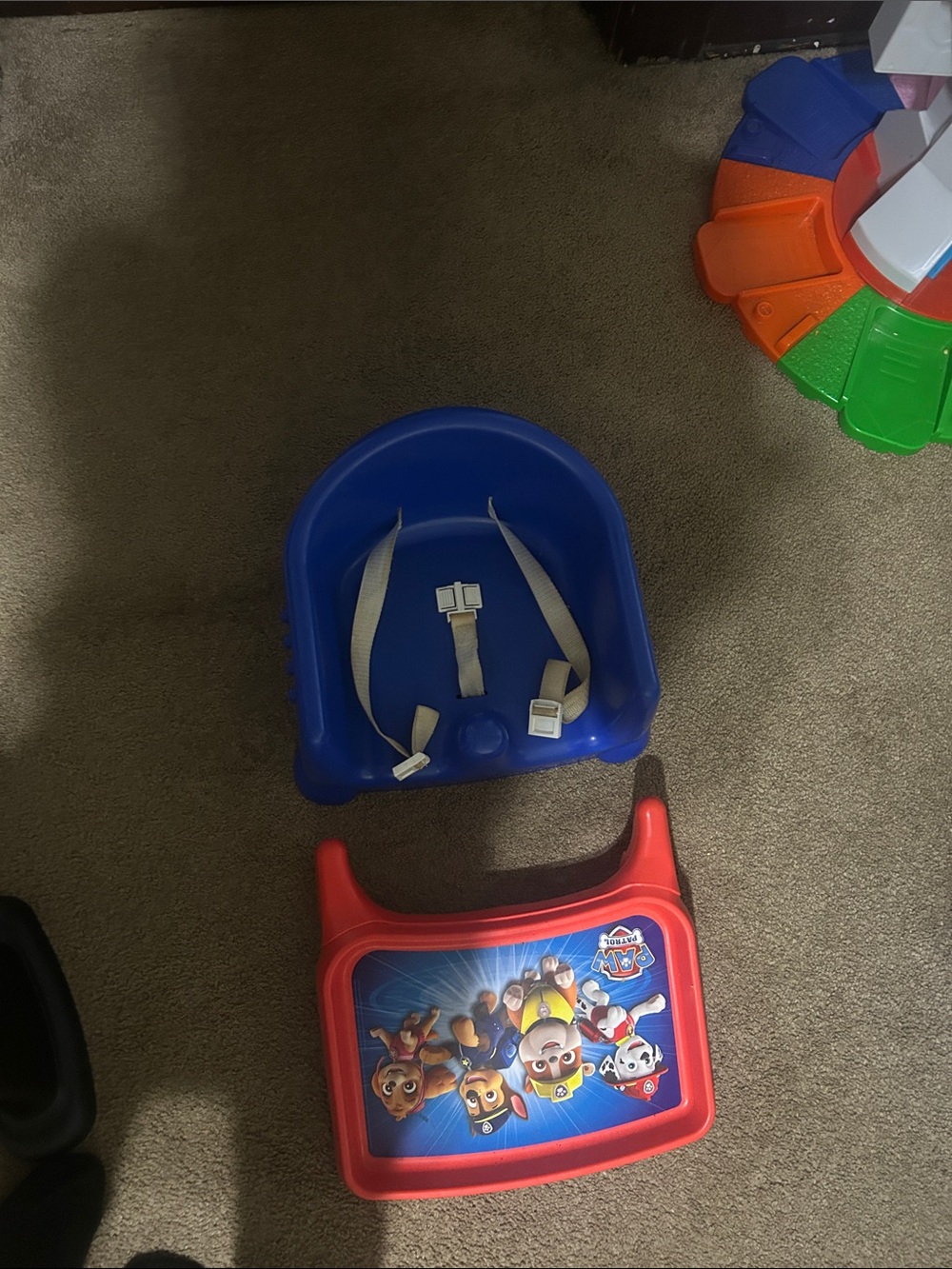 Paw Patrol Plastic Kids Seat with Character Panel - Red and Blue - Picture 2 of 5